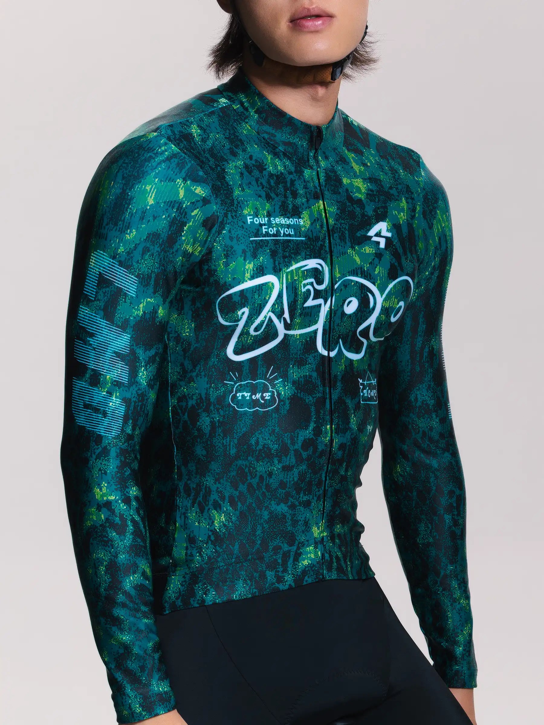 Long sleeve green Midweight Jersey