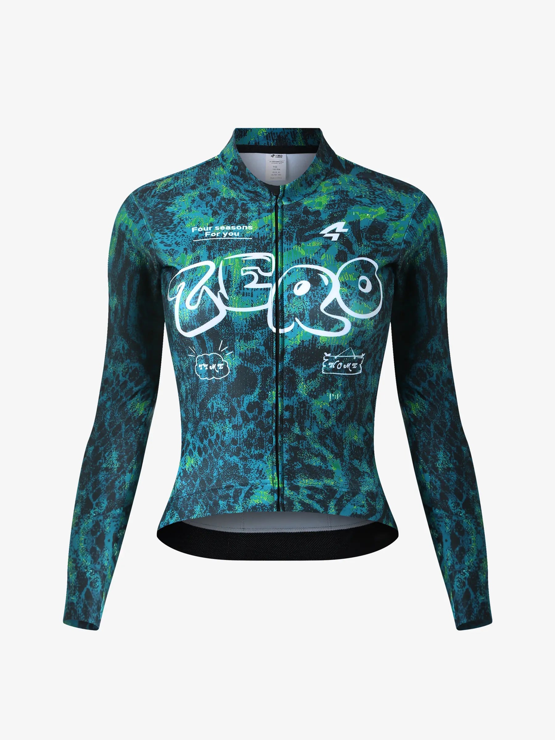 Long sleeve green Midweight Jersey