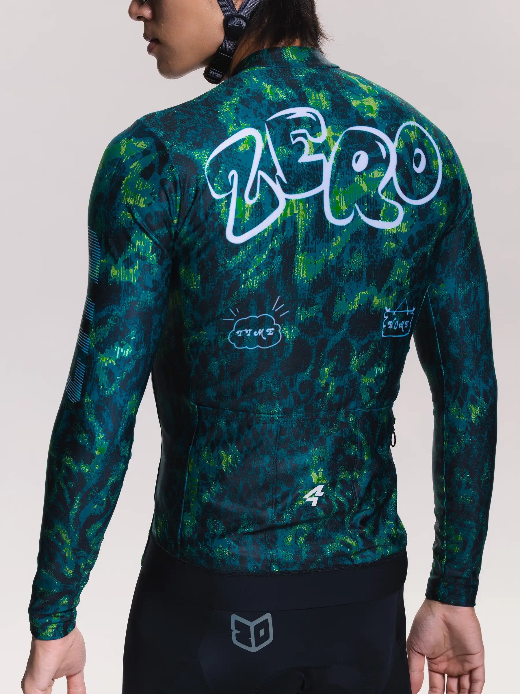 Long sleeve green Midweight Jersey